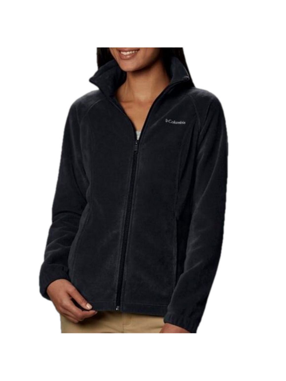 Columbia Women's Black Fleece Full Zip Coat Size 2X